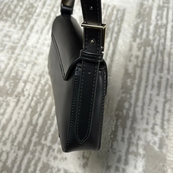 ZARA Minimal Flap Shoulder Bag - Black - Picture 5 of 8